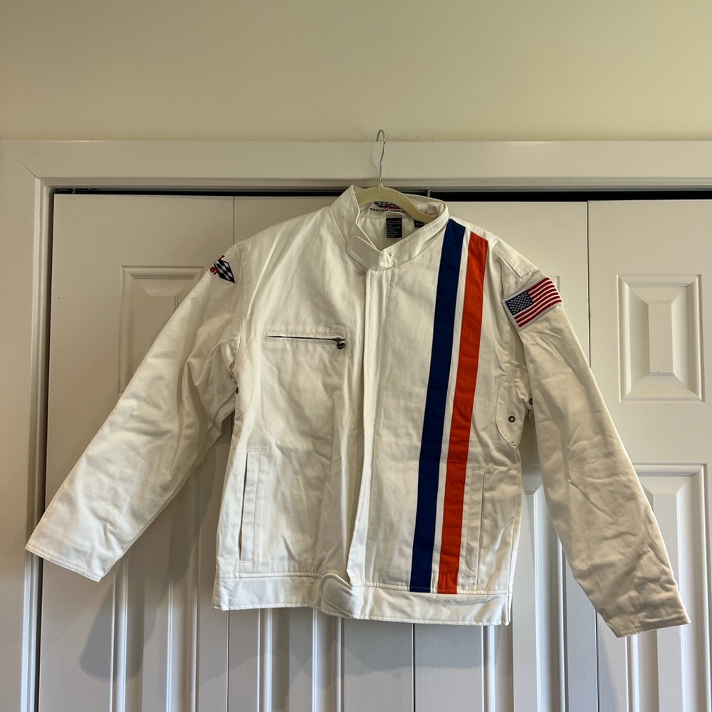 Vintage A2Z Racer Mens Blue Racing Jacket
